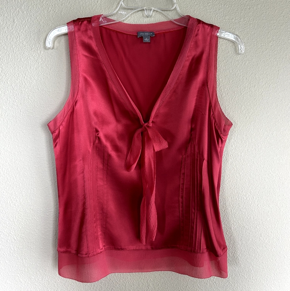 Ana Taylor Size Medium 100% Silk Delicate Pink Top